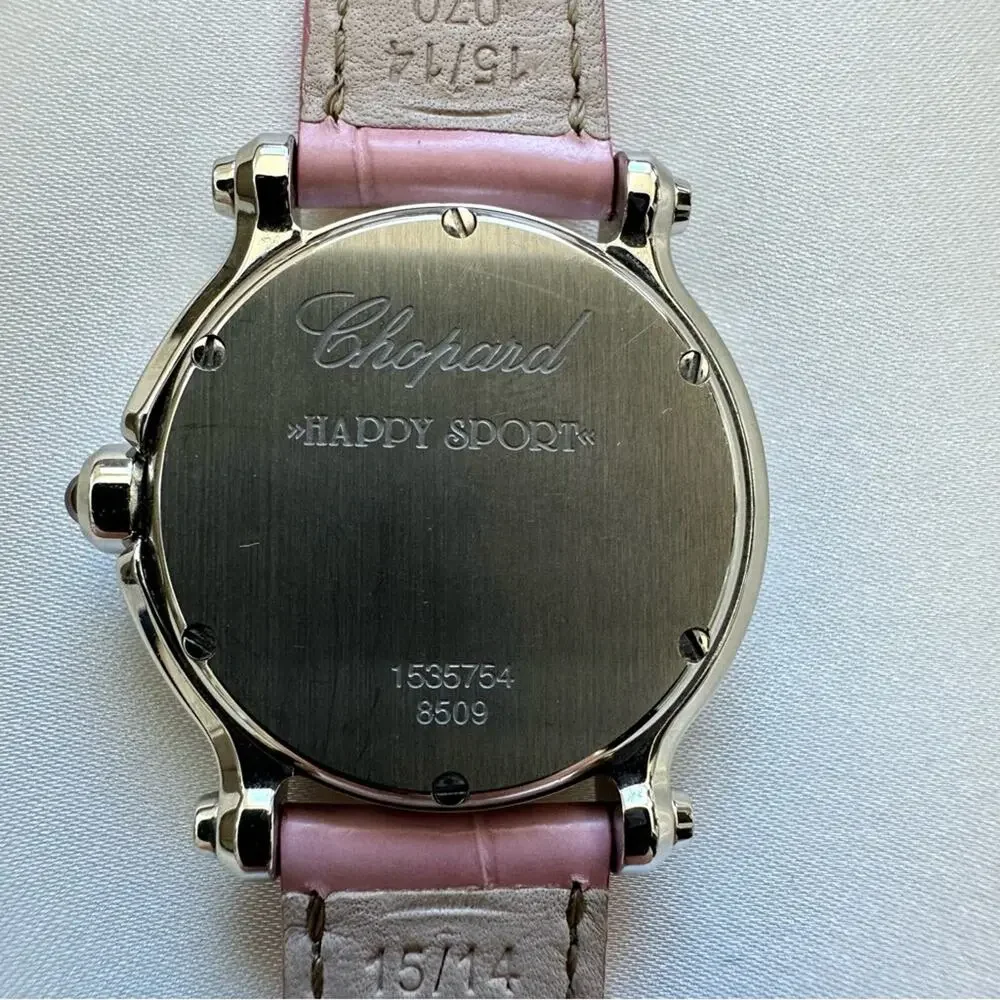 CHOPARD Wristwatch Happy Sports 8509 Quartz Dial 5P Pink Sapphire Authe…